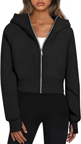 Color-Black-Women Clothing Hooded Zipper Short Casual Velvet Long Sleeve Sweatshirt-Fancey Boutique
