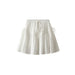 Bow Lace up Puff Short Skirt Women Summer Small A line Skirt Slimming Skirt-White-Fancey Boutique