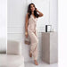 Women Clothing Comfort Casual Solid Color V neck Sleeveless Jumpsuit-Fancey Boutique