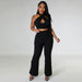 Color-Black-Casual Women Clothing Sexy Two Piece Suit-Fancey Boutique