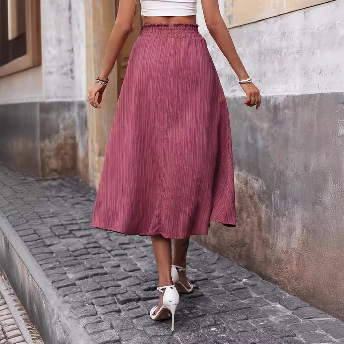 Popular Spring Autumn Women Clothing Fashionable Elegant Pleated Slit Skirt-Fancey Boutique