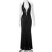 Summer Elegant Socialite Backless Lace Up Dress-Black-Fancey Boutique
