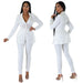 Color-White-Women Clothing Set Mesh See through Stitching Zipper Trousers Two Piece Set-Fancey Boutique