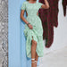 Floral Dress Sexy Chiffon Open Waist Large Swing Bohemian Dress Holiday Dress-Fancey Boutique