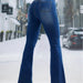 Spring High Waist Single Breasted Denim Trousers High Waist Stretch Skinny Denim Trousers-Fancey Boutique