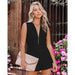 Spring Summer Sexy V neck Backless Jumpsuit Casual Party Romper for Women-Black-Fancey Boutique