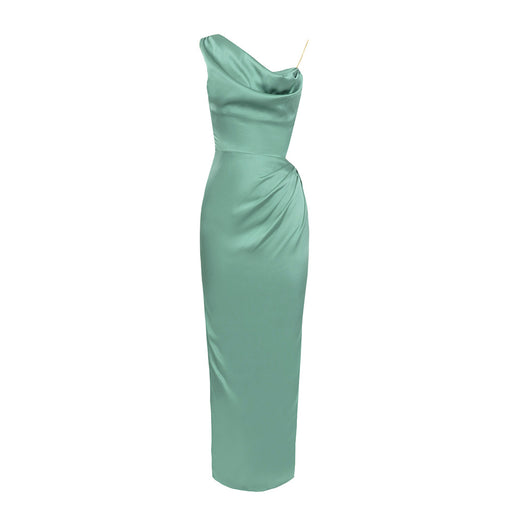 Color-Blue-Dress Summer Sexy Simple Waist Hollow Out Cutout Slit Sheath Dress-Fancey Boutique