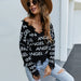 Color-Black Pullover-Pullover Women Loose Short V Neck Women Sweater Autumn Winter Tassel Knitwear-Fancey Boutique