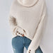 Color-Apricot-Women Solid Color Women High Collar Thick Sweater Sweater-Fancey Boutique