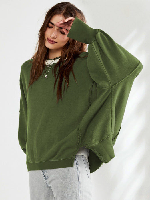 Color-Army Green-Round Neck Sweater Women Clothing Brand Sports Bottoming Shirt T shirt Knitwear Long Sleeve Tops Outerwear-Fancey Boutique