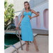 Color-Blue-New Dress Backless Dress Elegant Slim-Fit Sexy Hollow Out Cutout Suspender-Fancey Boutique