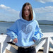 Color-Blue-Trendy Skeleton Rhinestone Loose Hooded Sweater Top Women Autumn Winter-Fancey Boutique