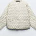 Color-Ivory-Women Winter Street Heart Shaped Line Cotton Jacket Coat-Fancey Boutique