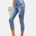 High Waist Ripped Cropped Pants Korean Casual Beggar Loose Straight Jeans-Fancey Boutique