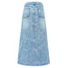 Spring Autumn High Waist All Matching Minimalist A line Skirt Retro Elegant High Sense Denim Skirt-Fancey Boutique