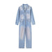 Color-Blue-Women Clothing French Pan Pink Washed Denim Jumpsuit-Fancey Boutique