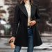 Color-Black-Women Clothing Solid Color Polo Collar Woolen Coat Autumn Winter-Fancey Boutique