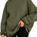 Color-Army Green-Women Clothing Hooded Pullover Oversized Loose Casual Brushed Hoody-Fancey Boutique