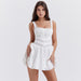 Women Clothing Sexy Lace Cami Dress Pure White Short Sweet Spicy Summer Dress for Women-Fancey Boutique