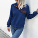 Color-Blue-Women Clothing Long Sleeve Women Sweater Autumn Winter-Fancey Boutique