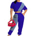 Color-royal blue-Denim Casual Set Denim Combination Casual Sports Set-Fancey Boutique