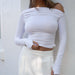 Color-White-Niche Design Outerwear Long Sleeved Tops Internet Celebrity Sexy Socialite Bottoming T Shirt Women-Fancey Boutique