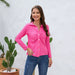 Color-Spring Regular Sleeve Office Shirt Collar Wrinkle Long Sleeve Women Shirt-Fancey Boutique
