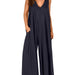 Summer Fresh Casual Women Pocket Jumpsuit Thin Women Jumpsuit-Black-Fancey Boutique