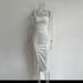 Sexy Summer Sexy Sling Hollow Out Cutout Backless Knitted Thread Long Women Dress-White-Fancey Boutique