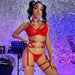 Color-Red-Sexy Lingerie Set Sexy Seduction Uniform Heavy Industry Passion Clothes-Fancey Boutique