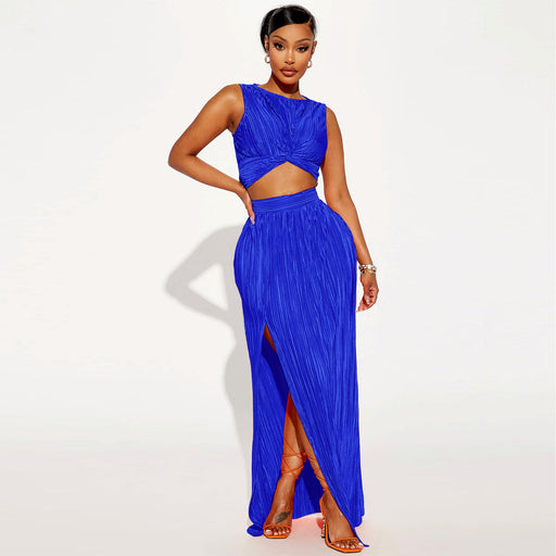 Color-Blue-Summer Women Clothing Popular Two Piece Set-Fancey Boutique