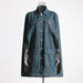 Color-Retro Blue-Autumn Trend Niche Design Hollow Out Cutout Cut Loose Cape Washed Denim Jacket Women-Fancey Boutique