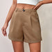 Color-Khaki-Women Clothing Shorts Spring Summer-Fancey Boutique