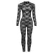 Color-Black-Women Clothing Spring Summer Street Sexy See through round Neck Long Sleeve Lace Tight One Piece Trousers-Fancey Boutique