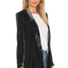 Color-Black-Pleuche Blazer Women Coat Slim Simple Casual All-Match Coat Outerwear-Fancey Boutique