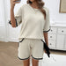 Women Clothing Spring Summer round Neck Casual Sweater Set-Fancey Boutique
