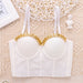 Color-White-Golden Chain Niche Camisole Women Hipster Exposed Cropped Boning Corset Tube Top Outer Wear Cool Top-Fancey Boutique