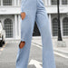 Women Clothing Retro Tattered Jeans Women High Waist Denim Wide Leg Baggy Pants-Fancey Boutique