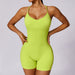 Color-Lime Green-Hollow Out Cutout-out Beauty Back Seamless Yoga Jumpsuit Skinny Slimming Hip Lifting Fitness One Piece Sportswear for Women-Fancey Boutique