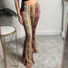 Color-Yellow-Women Clothing Printed Boho Slightly Flared Leggings-Fancey Boutique