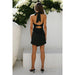 Color-Women Clothing Solid Satin Halter Backless Slit Mini Dress Gown-Fancey Boutique