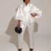 Color-White-Suit Elegant Office Solid Color African plus Size Two Piece Set-Fancey Boutique