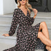 Supply Autumn Long Sleeve Floral Flounce Dress Women Clothing-Fancey Boutique