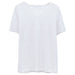 V neck Short Sleeved T shirt Summer Simple Cotton Linen Loose Solid Color Bottoming Slimming Outerwear T shirt Top Women Clothing-White-Fancey Boutique