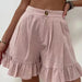 Color-Pink-Shorts Casual Wide Leg Loose Shorts Summer New Women Clothing High Waist Shorts-Fancey Boutique