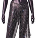 Color-Black-Sexy Light Diamond Hand Stitched Waist Fishnet Women Short Pants-Fancey Boutique