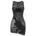 Color-Black-Summer Women Clothing Sexy Cutout Gauzy Package Hip Knitted High Waist Casual Short Dress-Fancey Boutique