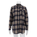 Autumn Winter Classic Retro Boyfriend Plaid Shacket Women All Match Loose Shirt-Blue-Fancey Boutique