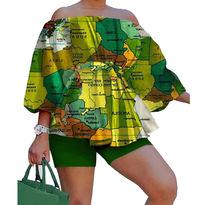 Color-Yellow Green-Sexy Printing Suit Club Wear-Fancey Boutique