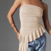 Color-Apricot-Women Clothing All Match Sexy Tassels Slim Fit Top Slim Fit Tube Top Vest Bottoming Shirt-Fancey Boutique